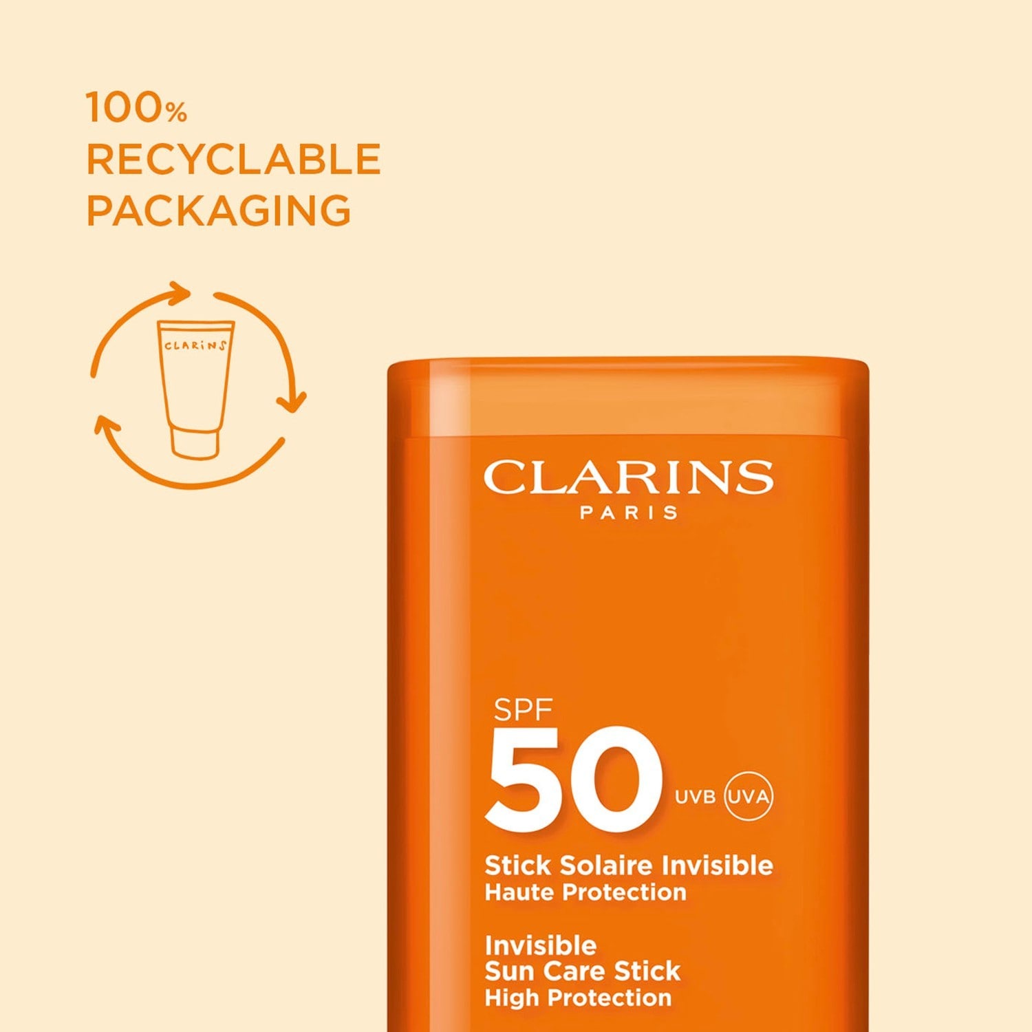 Clarins Sonnenschutzstift Unsichtbarer Sonnenschutz Hoher Schutz LSF 50 - 17 g