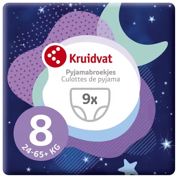 Kruidvat Unisex donji dio pidžame veličine 8 (24-65 kg), 9 komada