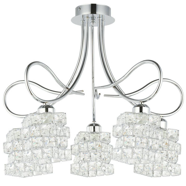Żyrandol kryształowy Crystal 5xE27 lampa sufitowa do salonu