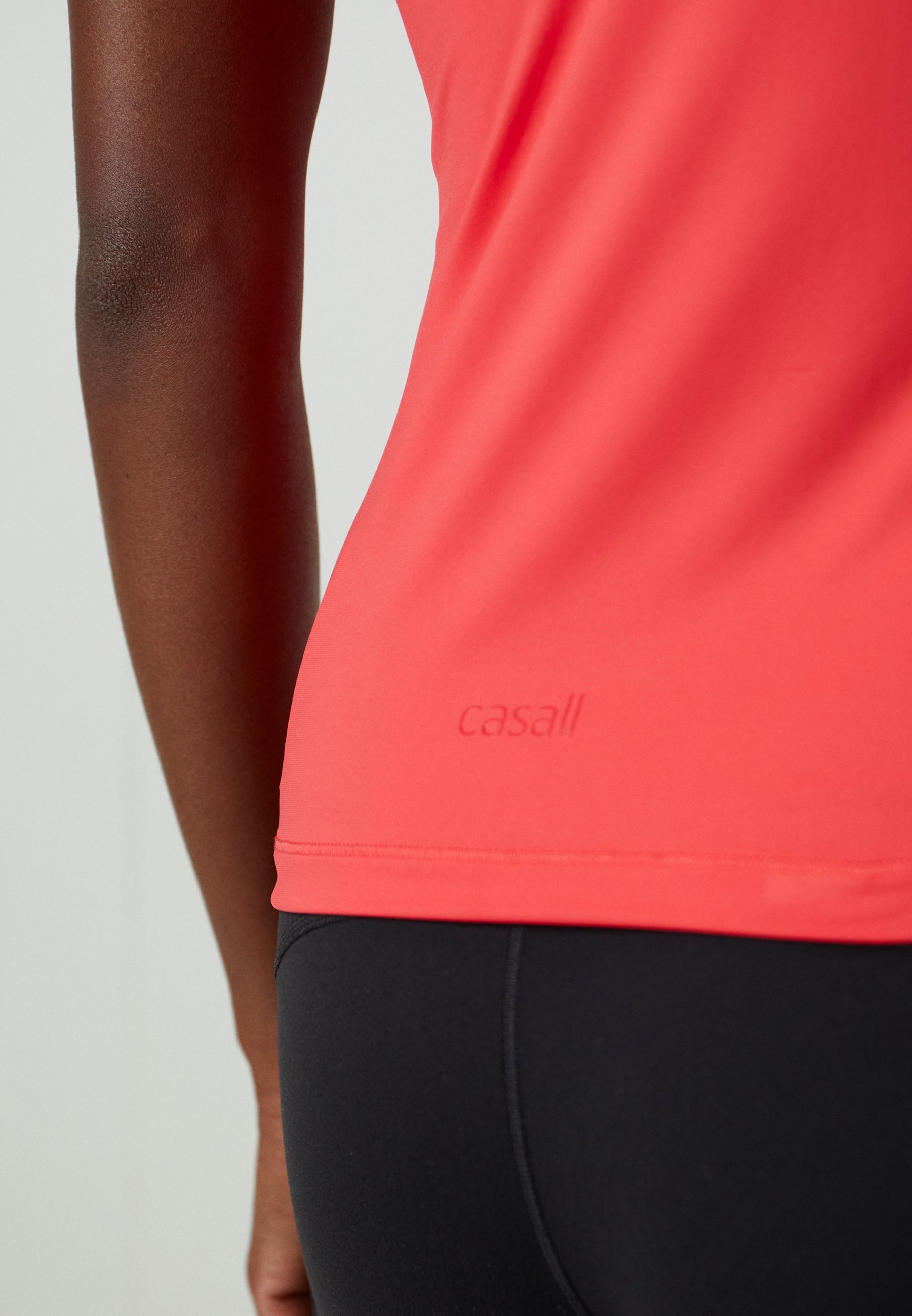 Casall ONE SHOULDER BRA TANK - Top - felrood