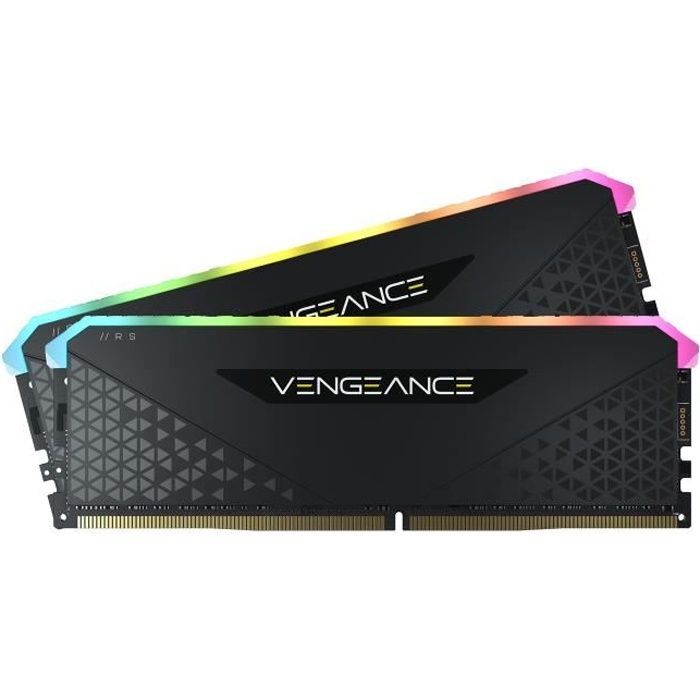 RAM Memory - CORSAIR - Vengeance RGB RS - DDR4 - 16GB 2x8GB DIMM - 3200 MHz - 1.35V - Black (CMG16GX4M2E3200C16)
