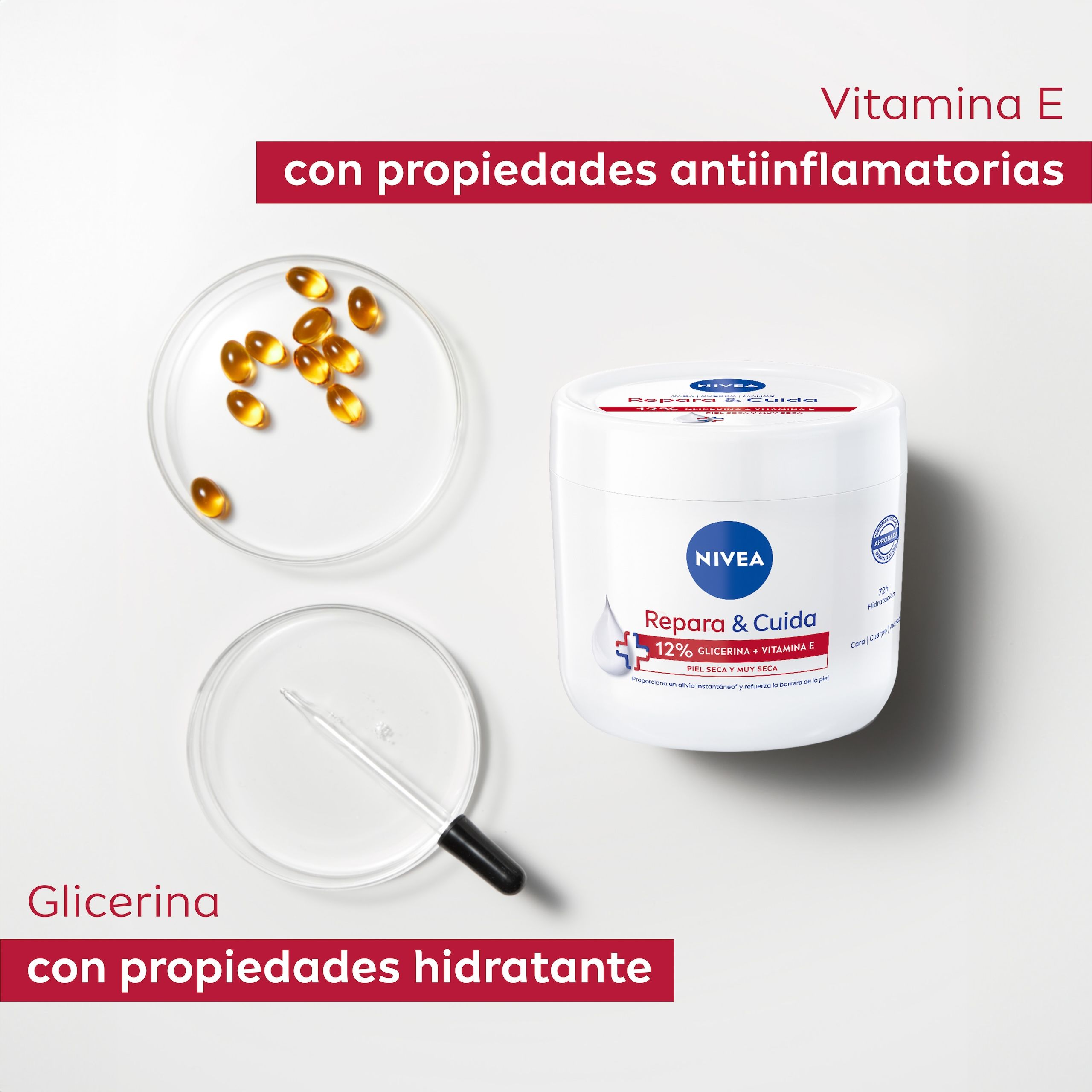 Hidratantna krema za tijelo s glicerinom i vitaminom E za popravak i njegu Njega tijela