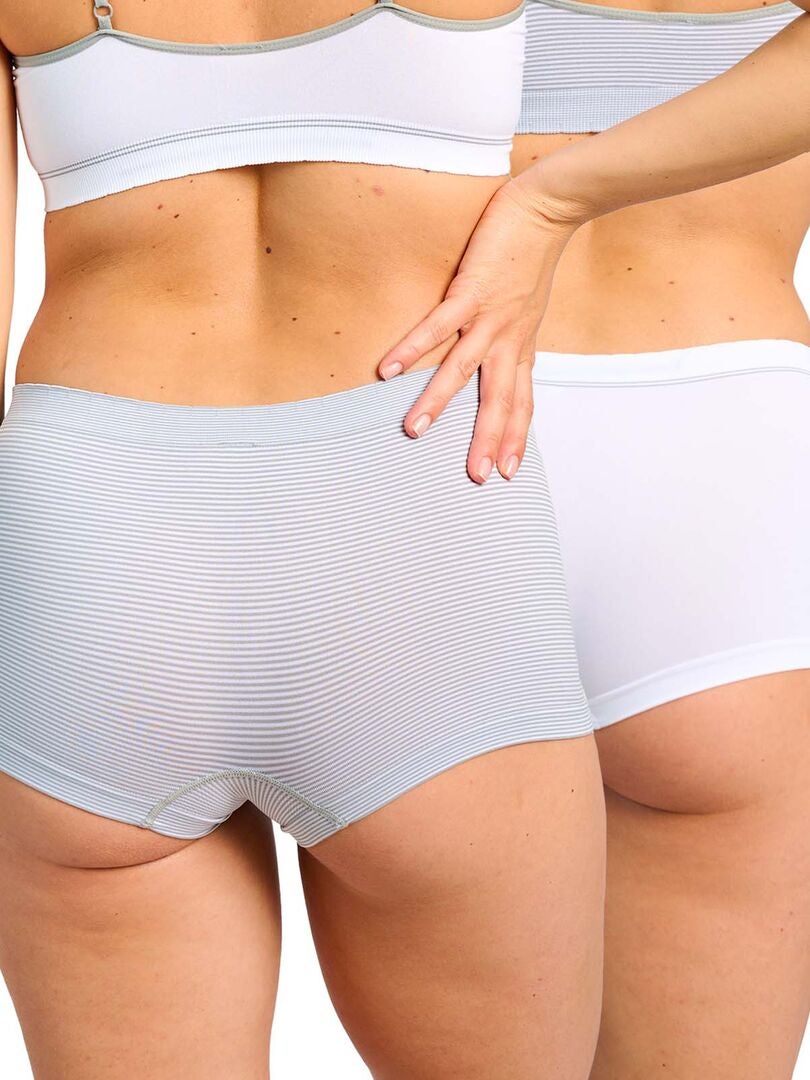 Set van 2 naadloze culottes 'Billet Doux' - GRIJS