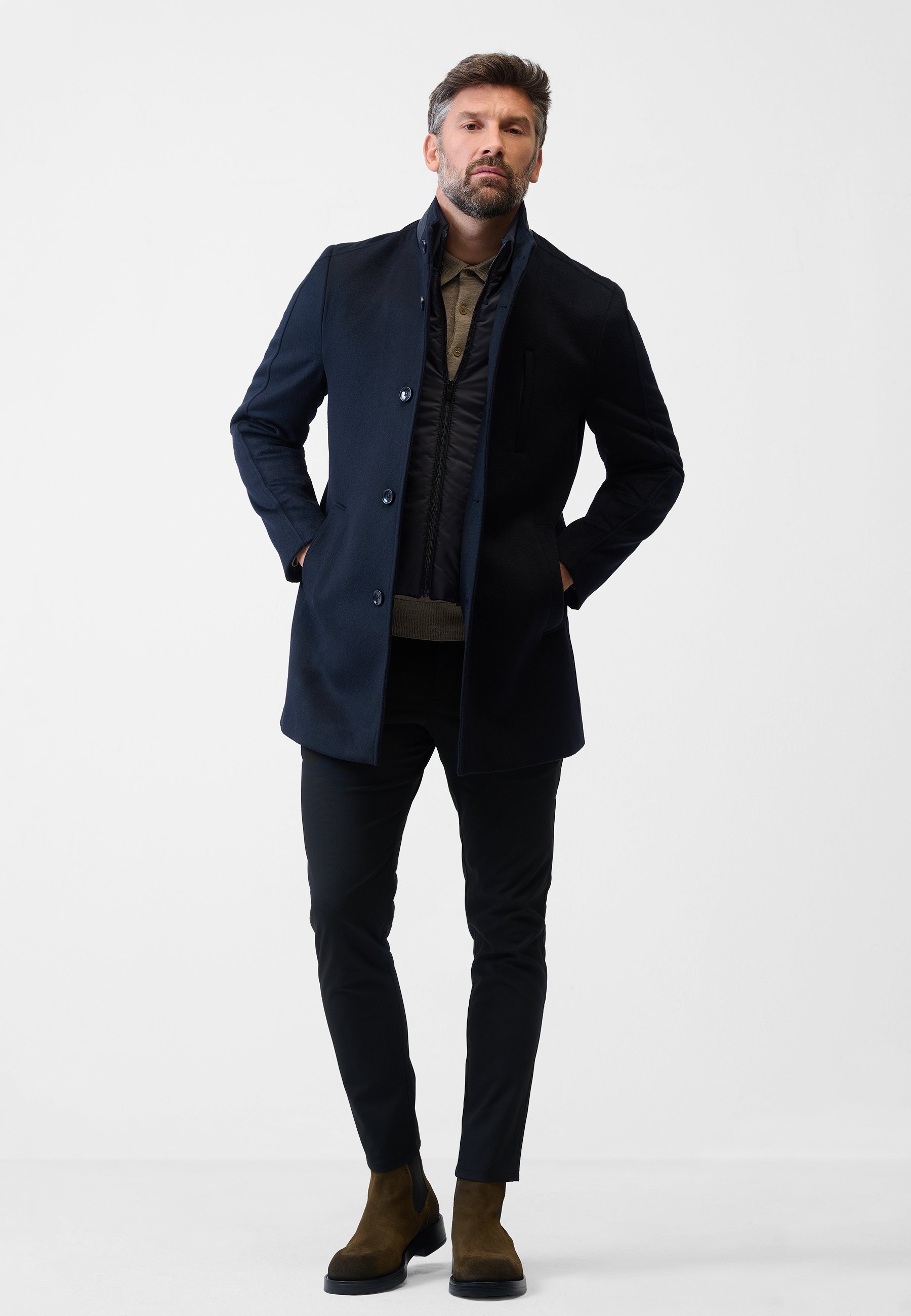 Ricano korte jas - blauw