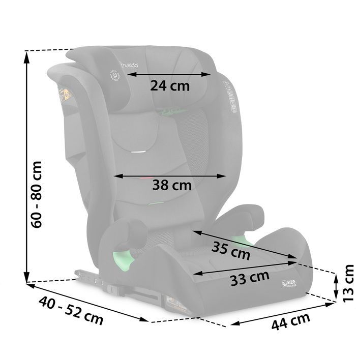 Silla de coche reclinable ISOFIX - JANSHOP - 15-36 kg - i-Size - Reposacabezas ajustable en 12 posiciones