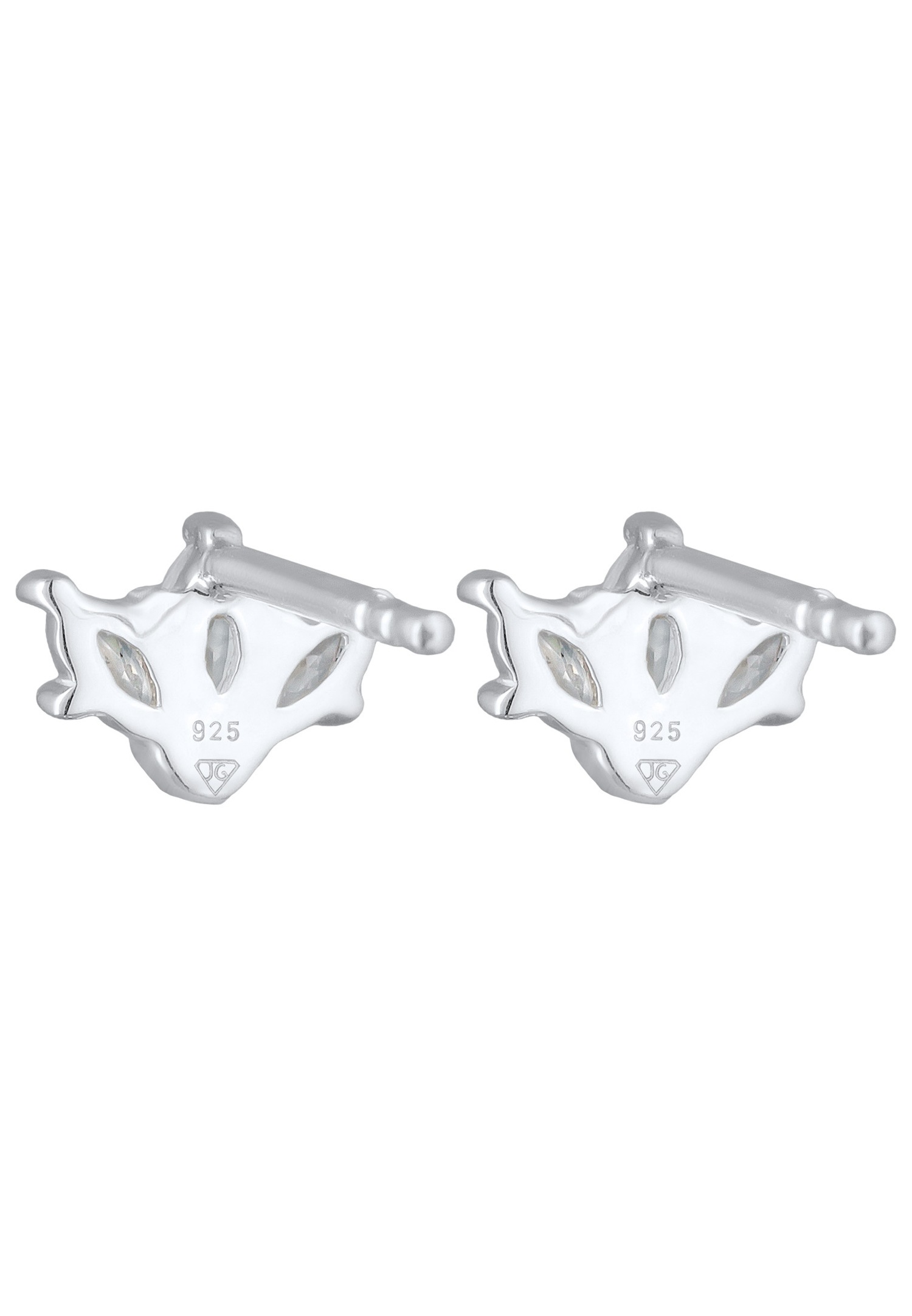 Elli Femmes Clous d'oreilles motif couronne avec Zirconium en Argent Sterling 925