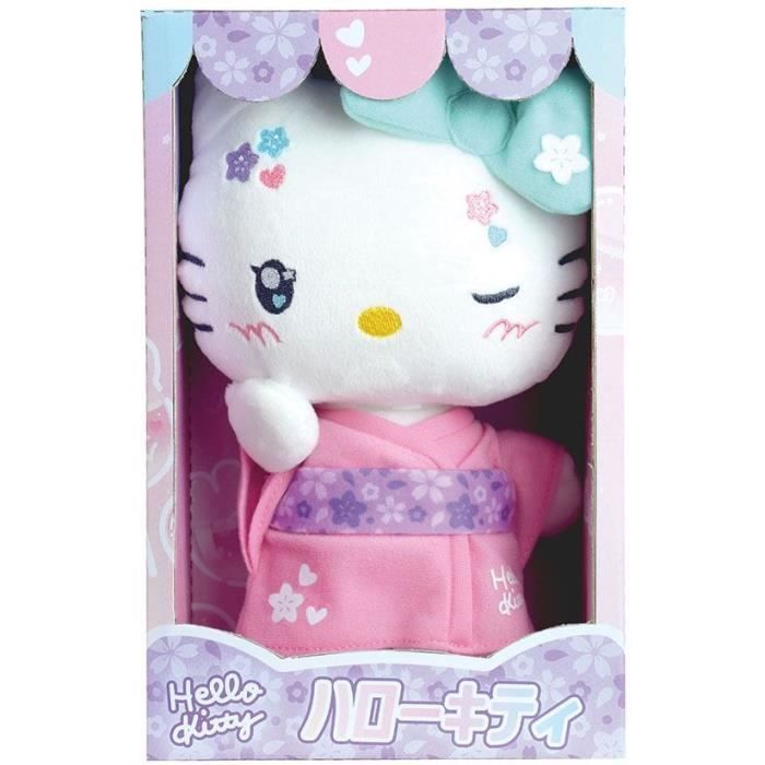 Hello Kitty Kawaii Kimono Plüschtier ca. 22 cm - JEMINI - Kawaii-Version mit rosa Kimono und Flip-Flops.