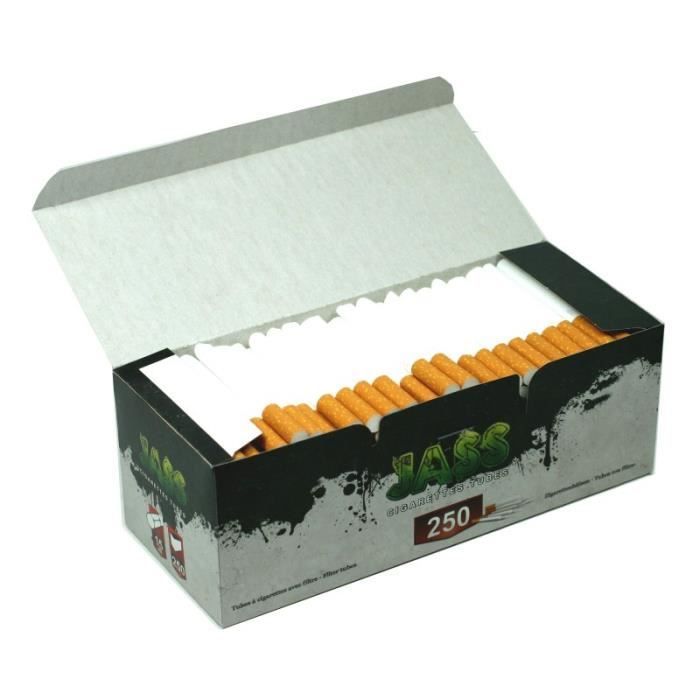 Pacote com 4 caixas de 250 tubos de cigarro Jass cada.