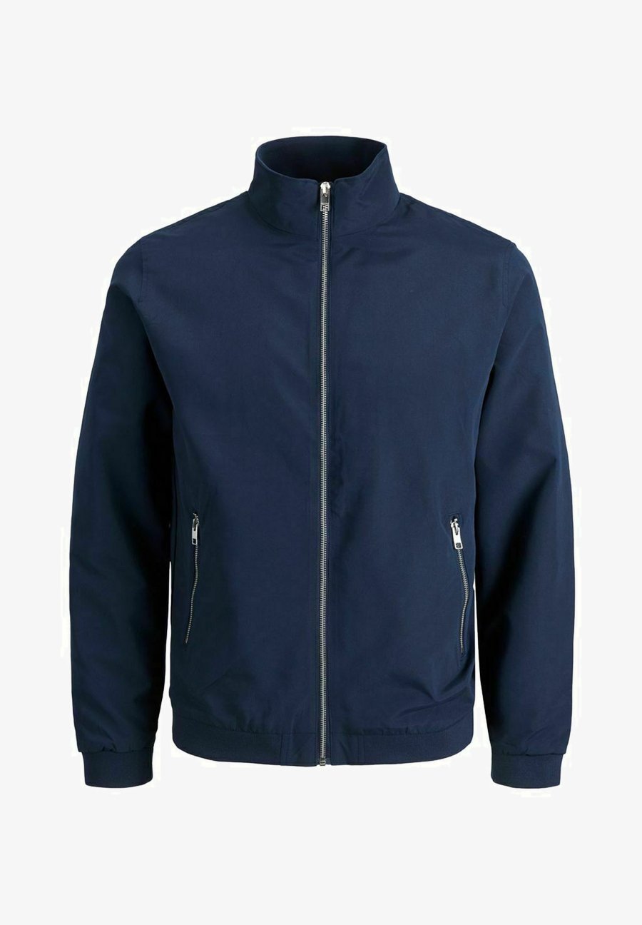 Jack & Jones JJERUSH HARRINGTON - Bomberjacke - marineblauer Blazer