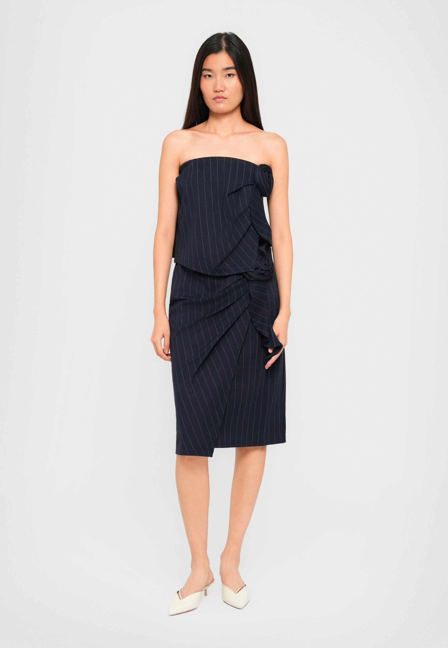 DESIGNERS REMIX ZOE BOOB - Top - marineblauw/wit