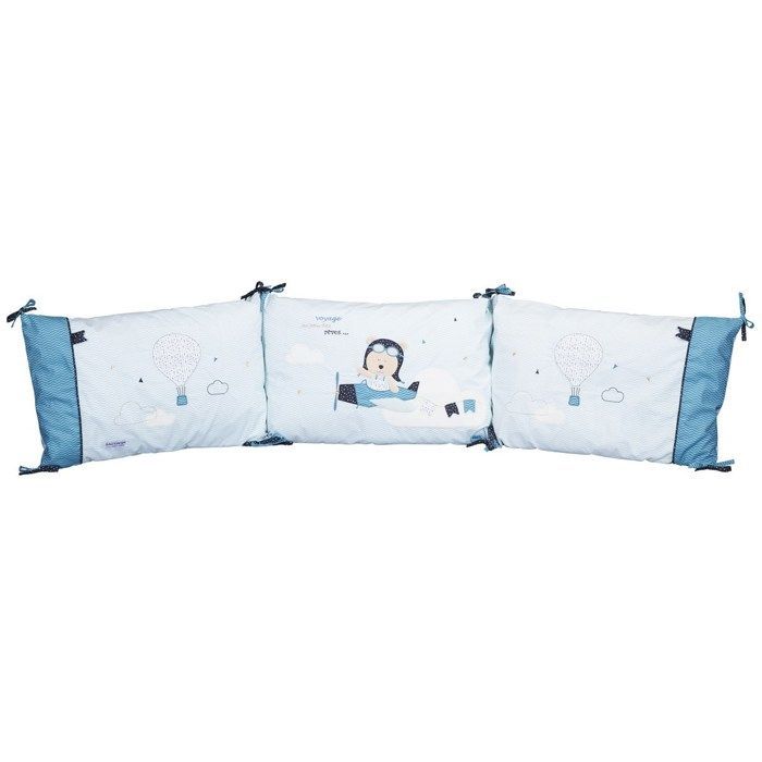 Protector de cuna - SAUTHON - LAZARE - Azul - Algodón - 120x60 o 140x70