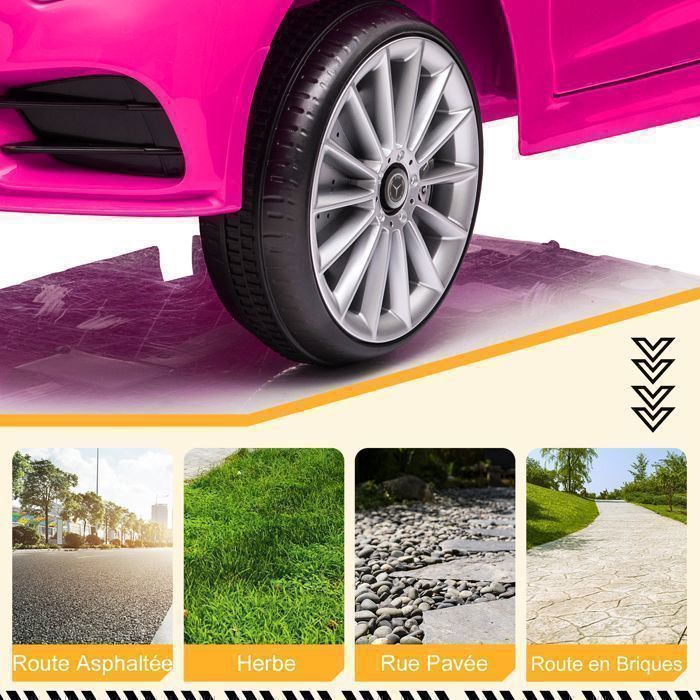 Auto elettrica - LALAHO - Mercedes-Benz CLS 350 - 90 x 60 x 40 cm - Rosa