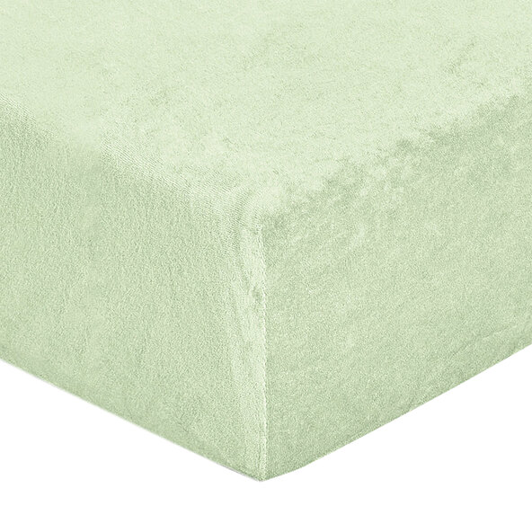 Superzacht badstof stretch hoeslaken, 180-200 x 200 cm, groen