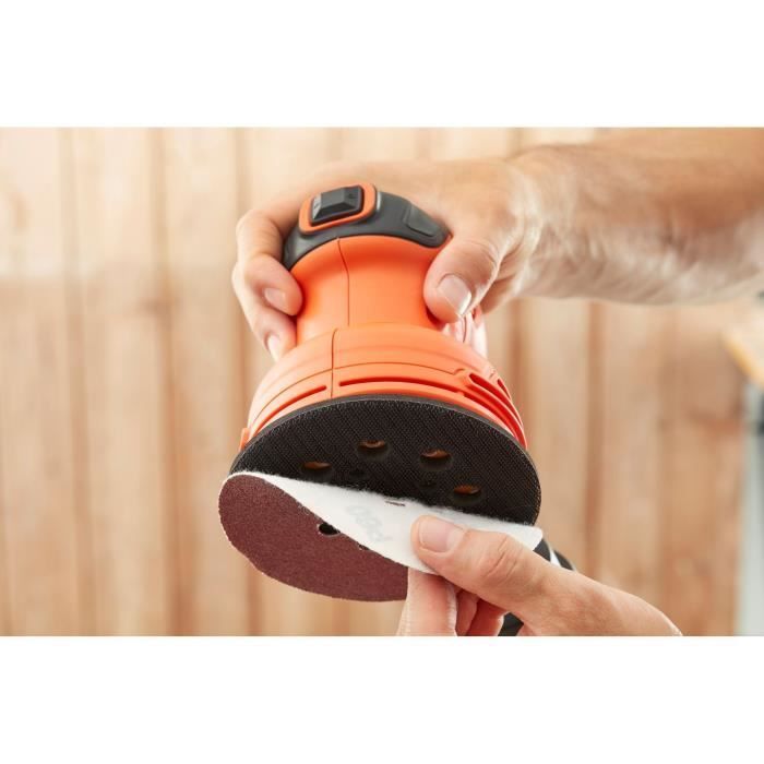 Corded random orbital sander - BLACK+DECKER - BEW210-QS - 230W - 125mm - with 1 abrasive and collection bag