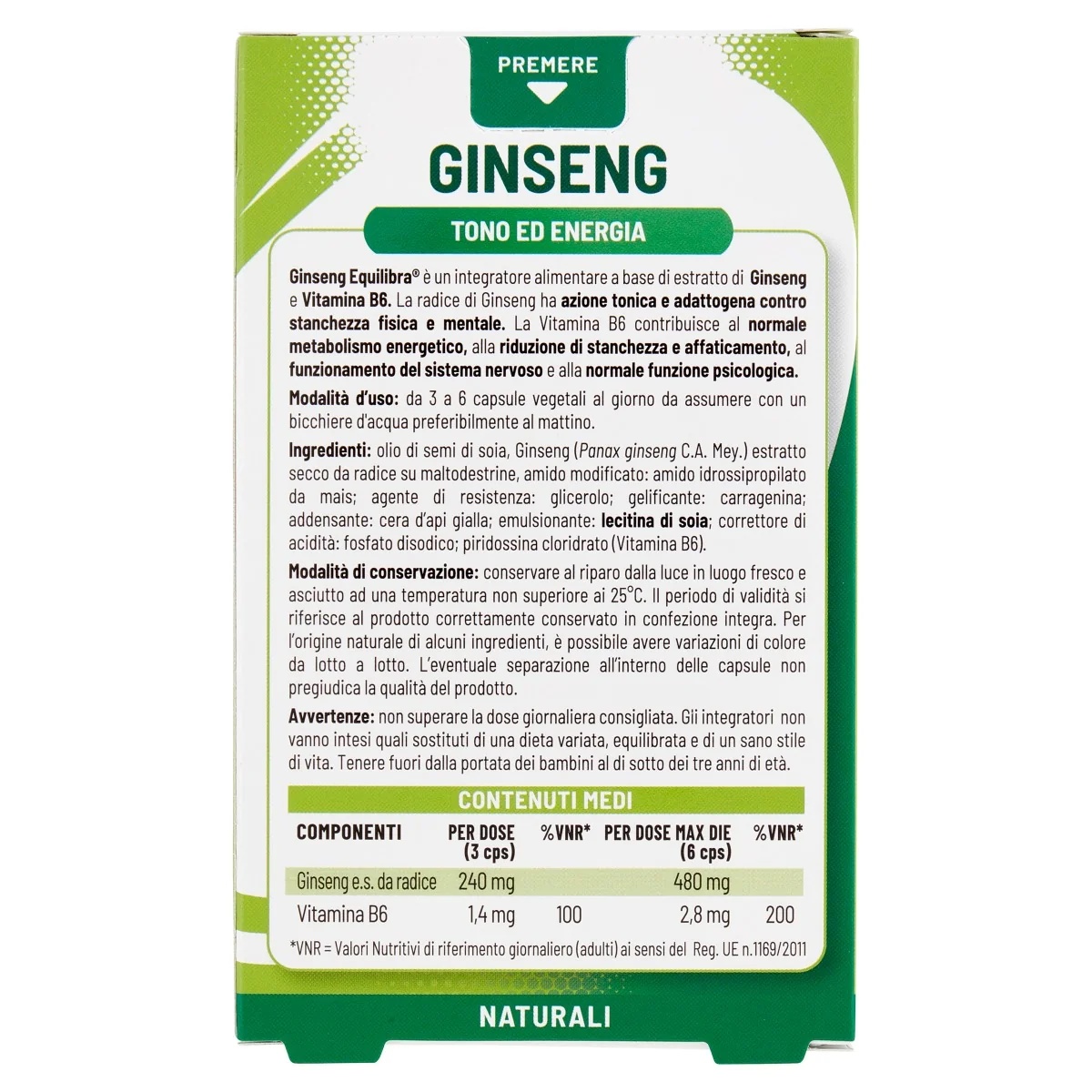 EQUILIBRA Equilibra Ginseng 60 perles, complément tonique et énergétique