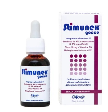 Stimunex druppels 30 ml. Voedingssupplement ter ondersteuning van de immuunafweer.