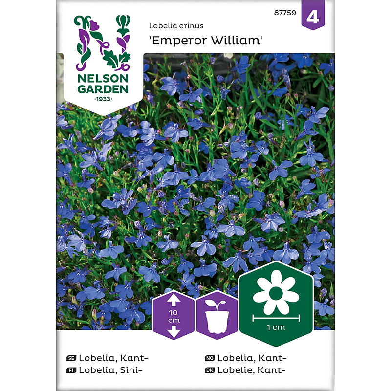 Nelson hagefrø Lobelia Edge-, Keiser William