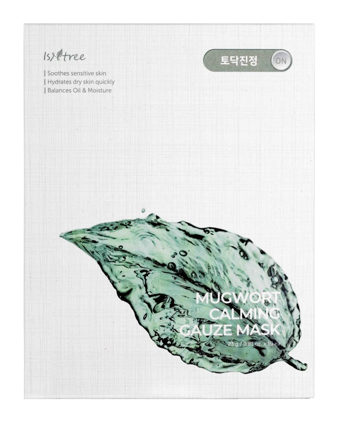 Isntree Mugwort Calming Gauze Mask Maska w płachcie do twarzy, 10 szt.