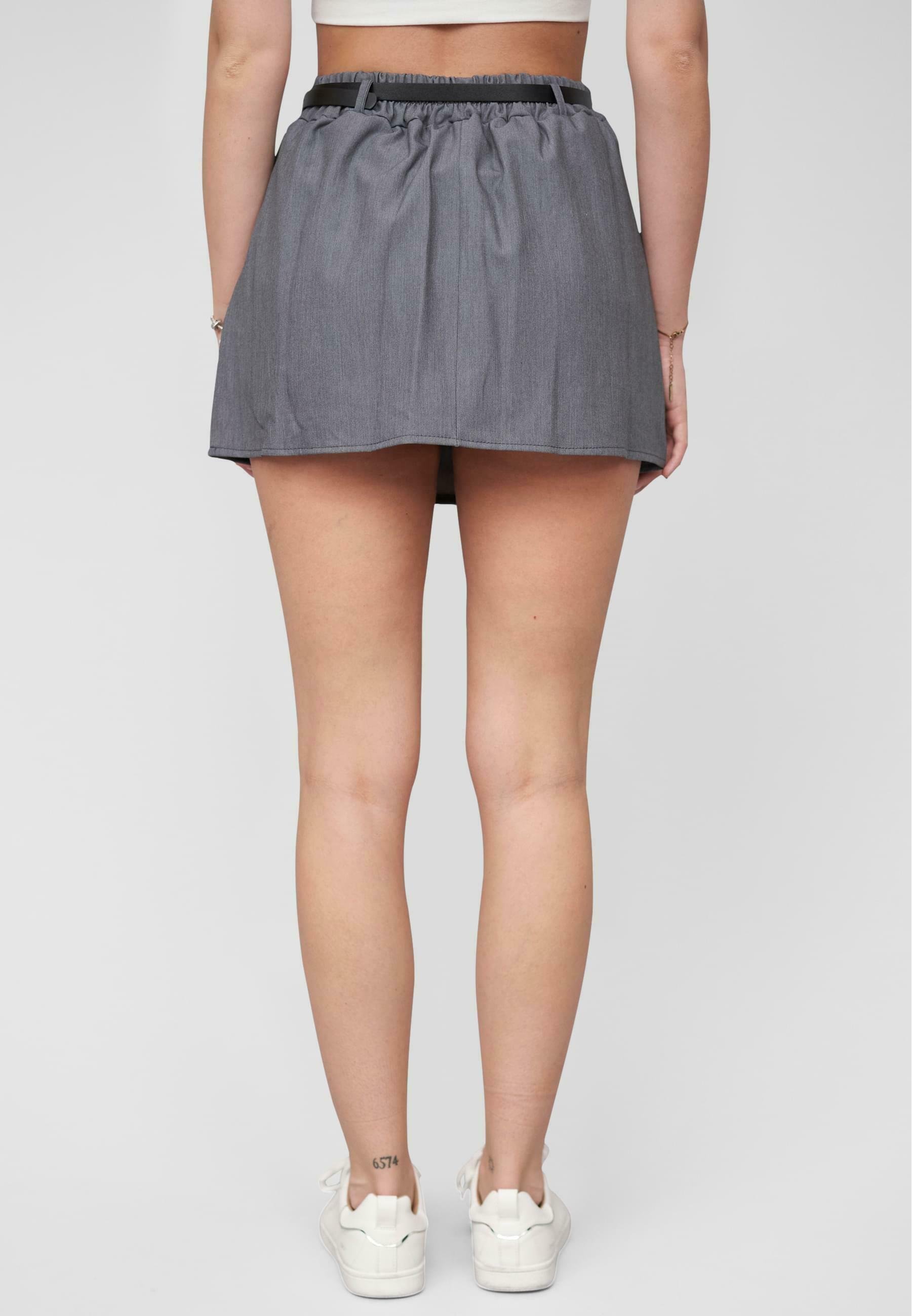 Cloud 5ive CLOUD 5IVE 2-in-1 rok/short met riem - Minirok - grijs