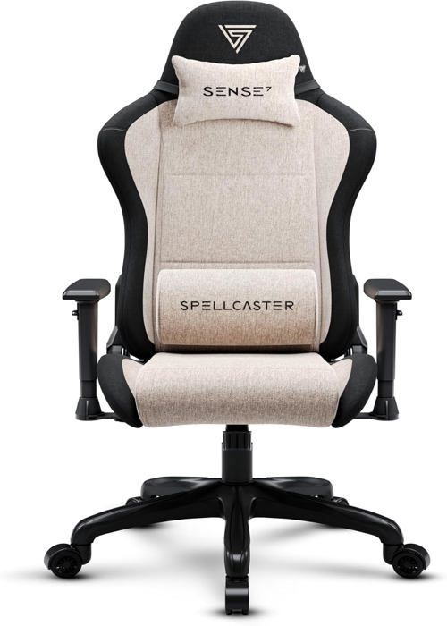 Gamingstoel - SENSE7 - Spellcaster FUKU - Premium Alcantara - Ergonomisch - Beige-Zwart