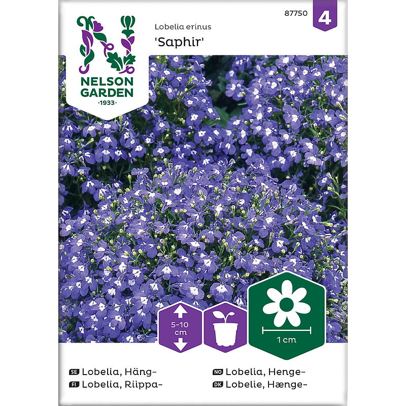 Nelson tuinzaden Lobelia Hanging, Sapphire, blauw