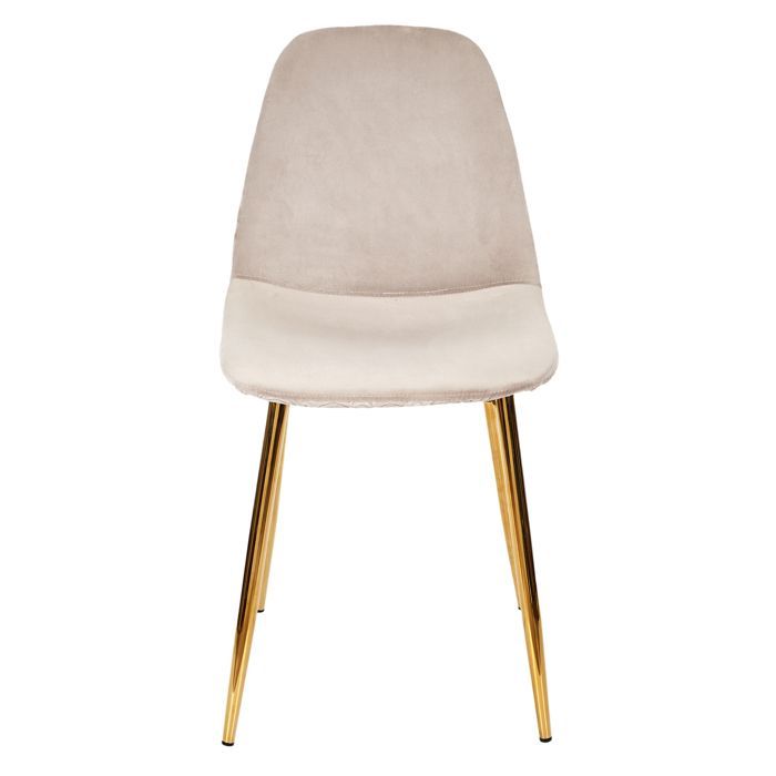 Lot De 4 Chaises - Home Deco Factory - Design Scandinave - Grises Et Or