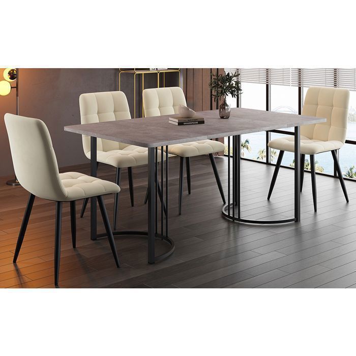 Plaque épaissieNouveau Premium sense Dining Group (Set de 5), table à manger avec 4 chaises, table à manger de cuisine moderne, 14