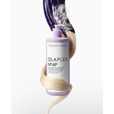 „Olaplex Blonde Enhancer“ tonizuojamasis šampūnas Nr. 4P, spalvą apsaugantis šampūnas, neutralizuojantis geltonus atspalvius, 1000 ml, 1000 ml