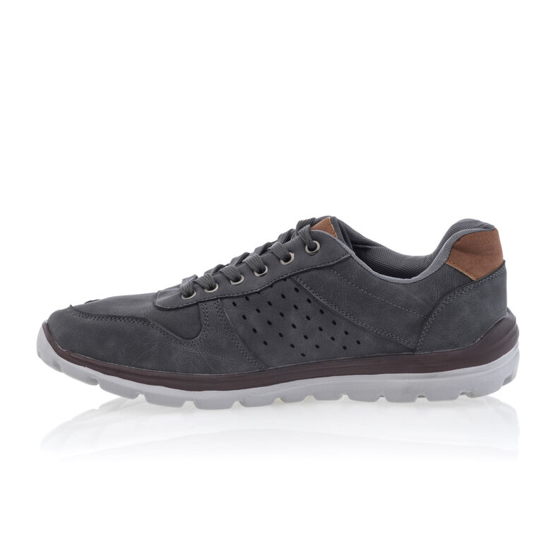 Graue Herren-Komfortschuhe