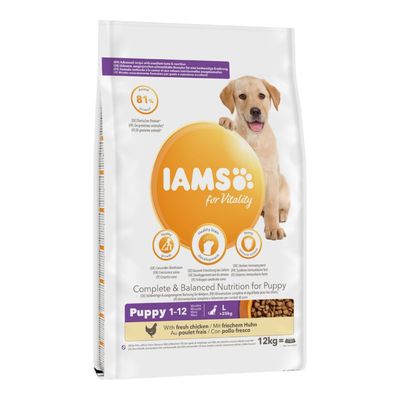 IAMS dla szczeniąt i młodych dużych psów Vitality – kurczak