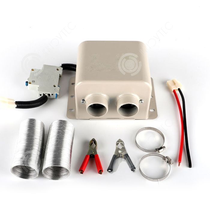 Calefactor para coche INN 18x15x10cm 800W 12V 2 salidas de aire Descongelación/Desempañado/Calentamiento rápido Protección contra sobrecalentamiento