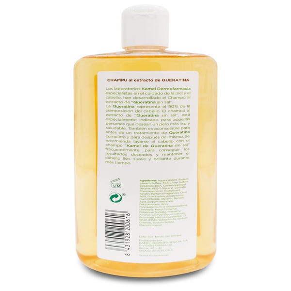 Șampon cu extract de keratină, fără sare | 500 ml