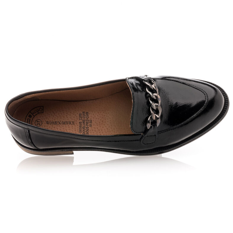 Schwarze Damen-Loafer/Bootsschuhe