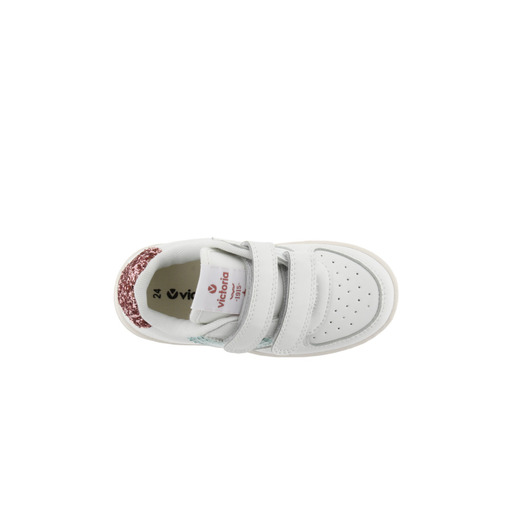 Victoria Tiempo Faux Leather Sneakers with Fantasy Details and Hook and Loop Straps