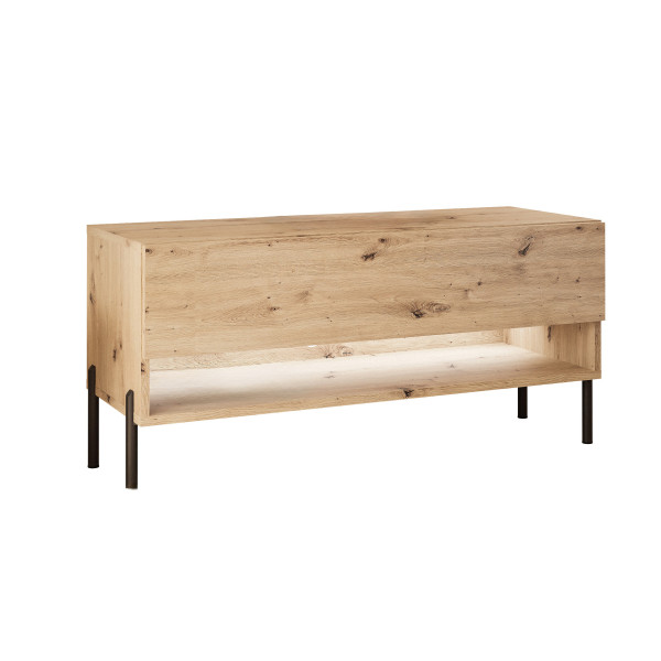 Szafka RTV CALANTE 90 cm dąb artisan nogi czarne proste
