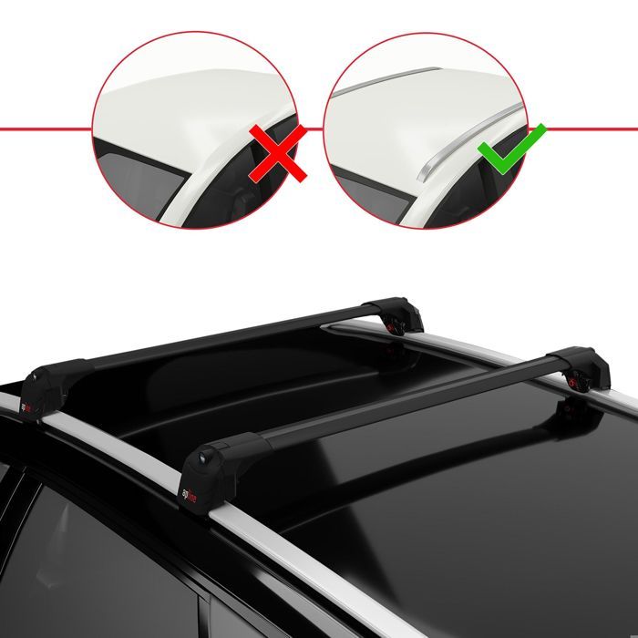 Barras de techo ACE-2 compatibles con Peugeot 5008 2017-2024, portaequipajes de techo para coche, color negro.