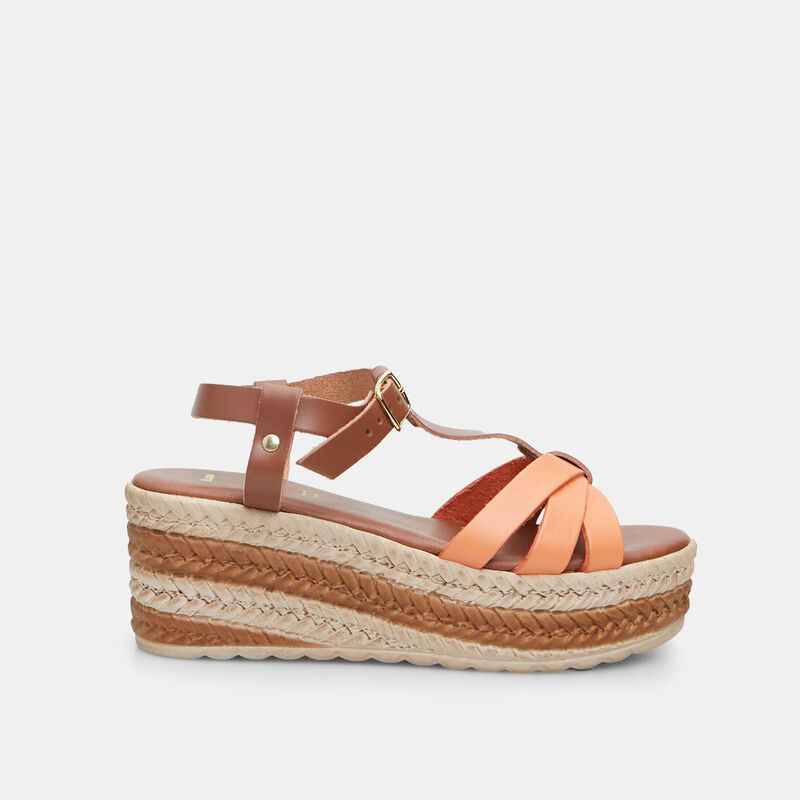 BATA női bőr platform szandál