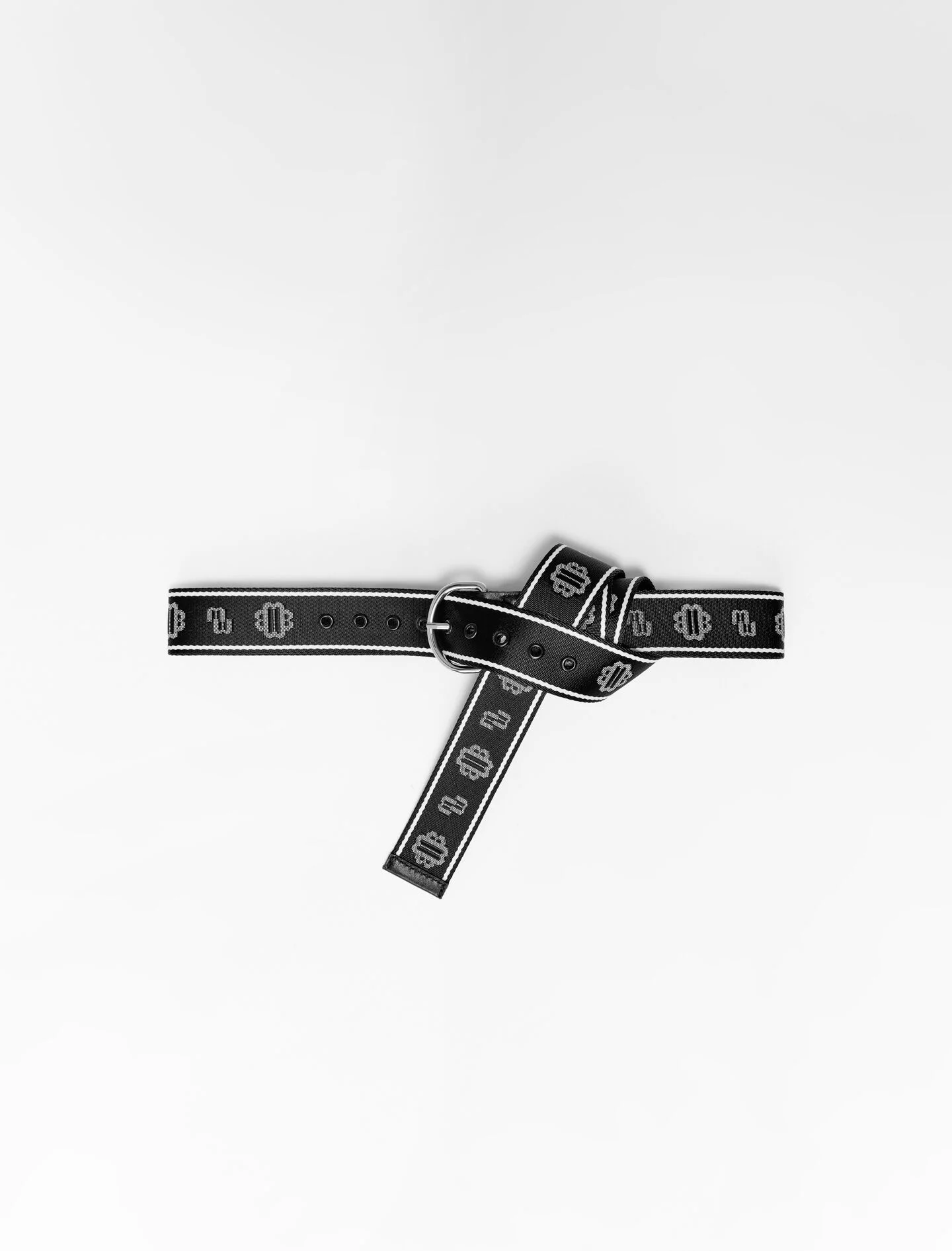 Riem met klavermotief - Zwart