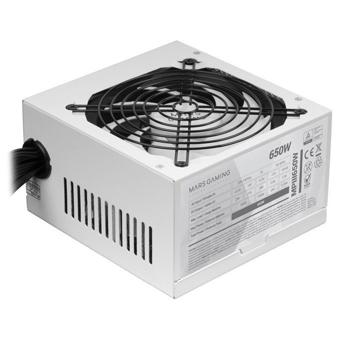 PC-voeding - Mars Gaming - MPIII650 - 650W - AI-RPM stille technologie - 85% rendement