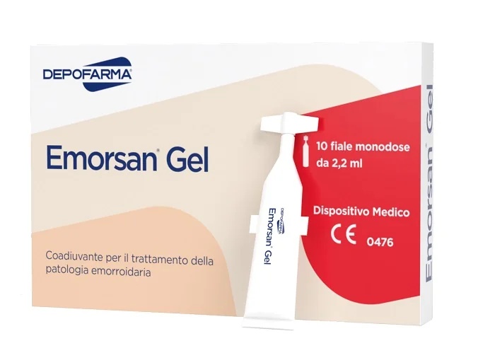 DEPOFARMA Emorsan Gel hydratant et apaisant 10 flacons de 2,2 ml Traitement des hémorroïdes
