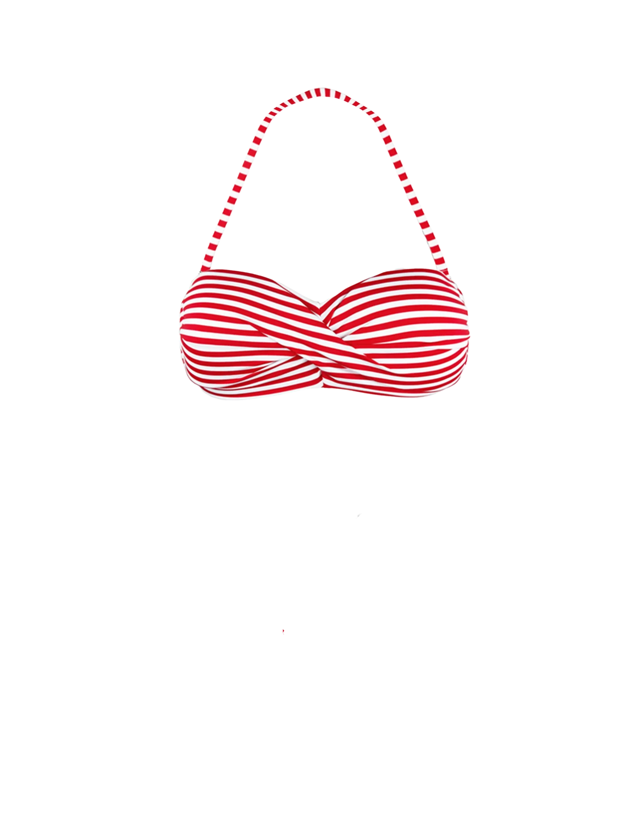 Rode gestreepte bandeau top