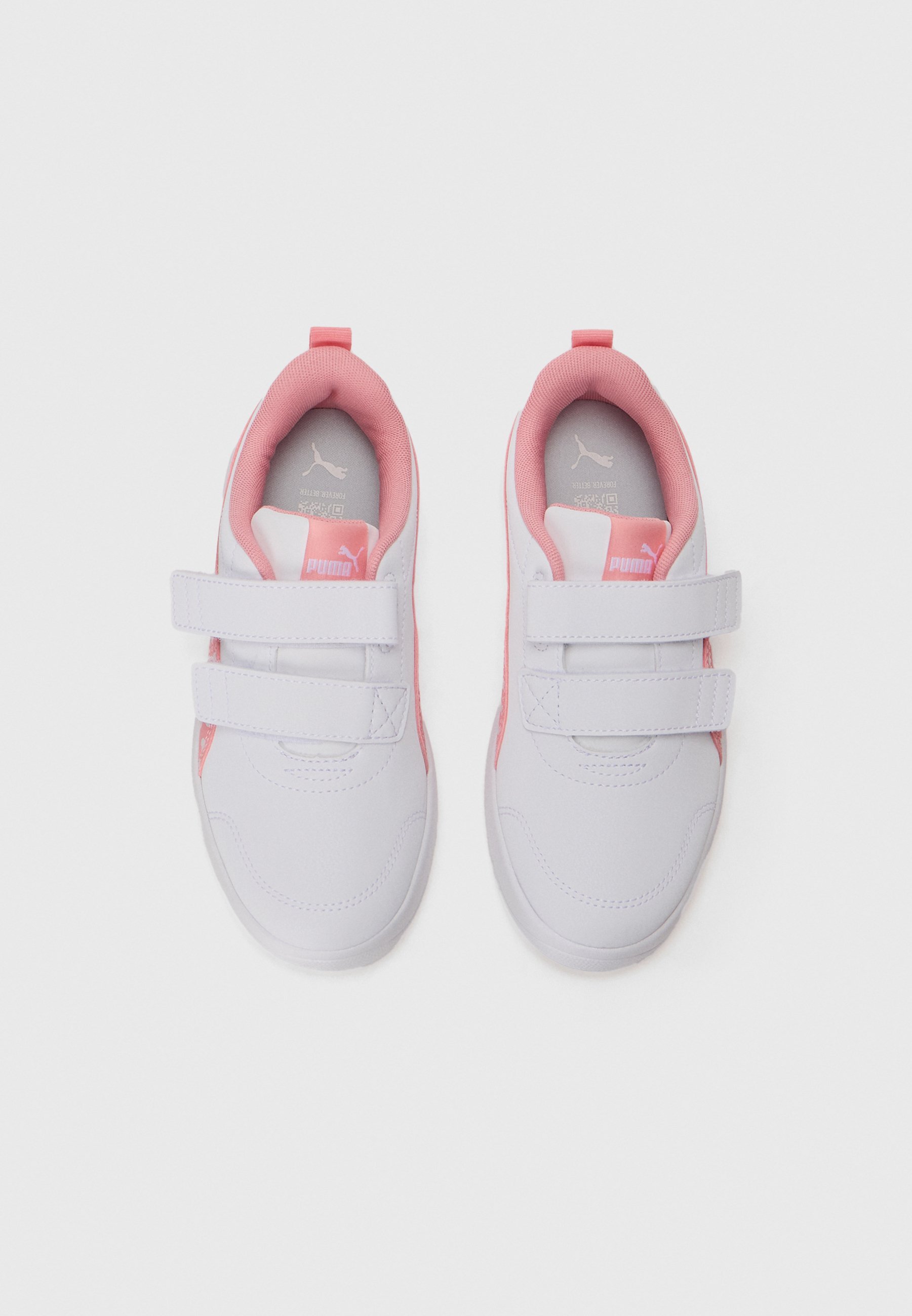 Puma COURTFLEX V3 DOTTY UNISEX - Trailrunning schoenen - wit/roze/zilver/gekleurde mist