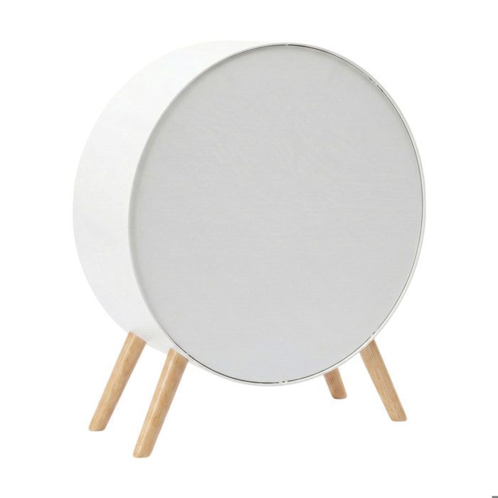 Venere - Chimenea de bioetanol sobre soporte, 60x72x30 cm, con quemador de 1 litro y patas de madera de pino blanco.