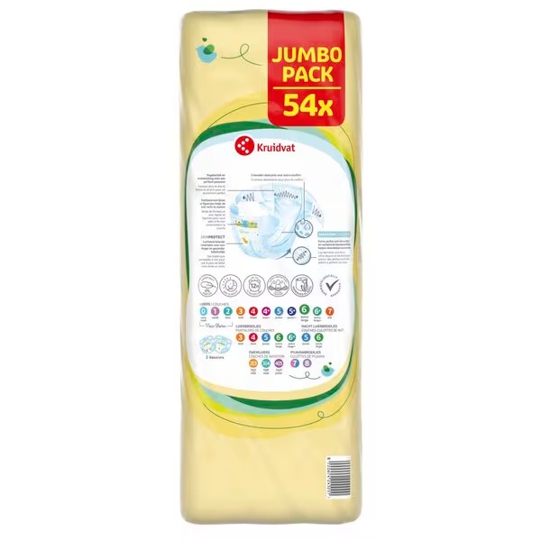 Kruidvat 6 ekstra velikih pelena, jumbo pakiranje, veličina 6 (15-20 kg), 54 komada
