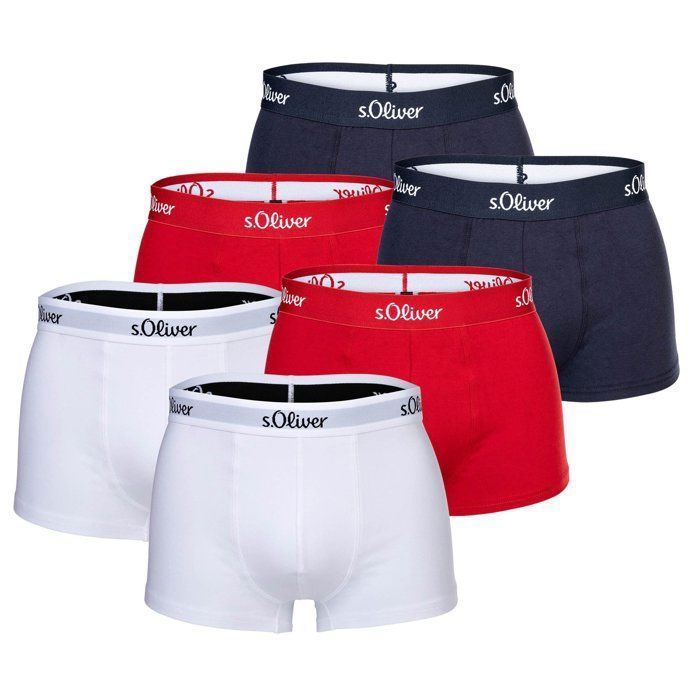 s.Oliver Men's Boxer Shorts - 6-Pack (Hipster Boxershorts)