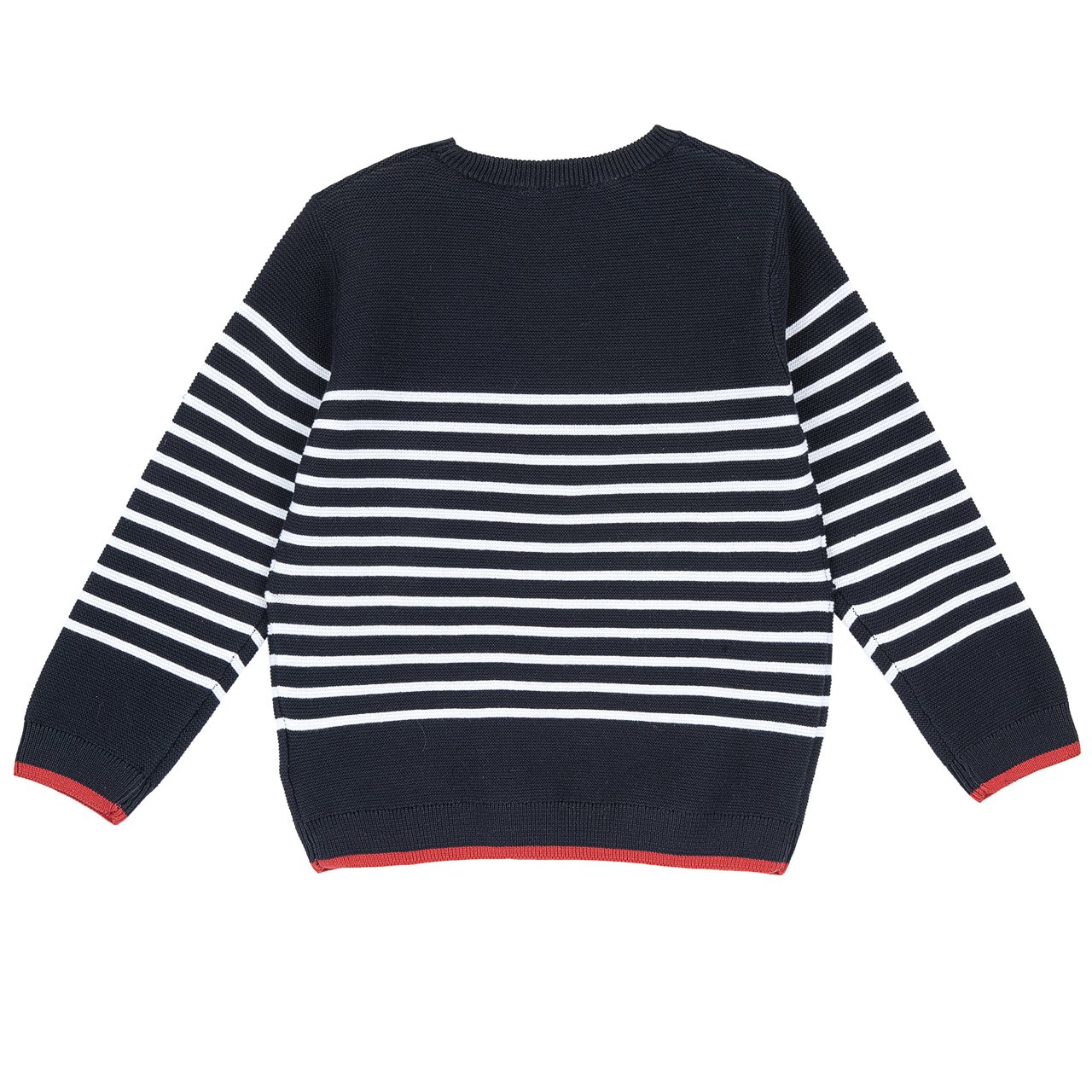 Marineblauer gestreifter Pullover