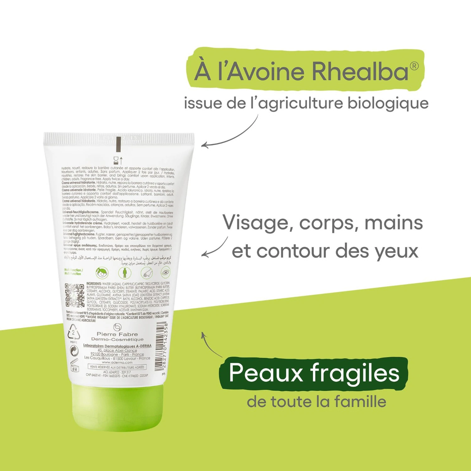A-DERMA Crème universelle hydratante