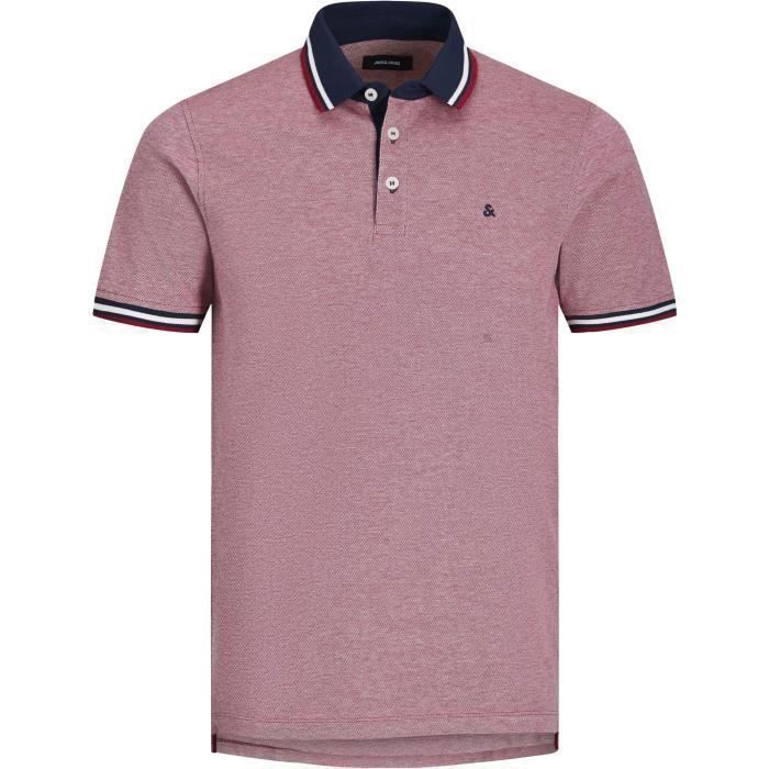 Polo de manga corta - JACK & JONES - 12136668-RIORED - Blanco - 100% algodón - Corte recto