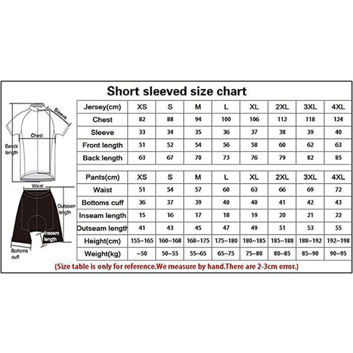 Men's Cycling Set – Short Sleeve Jersey + Shorts with Built-in Padding (C3)