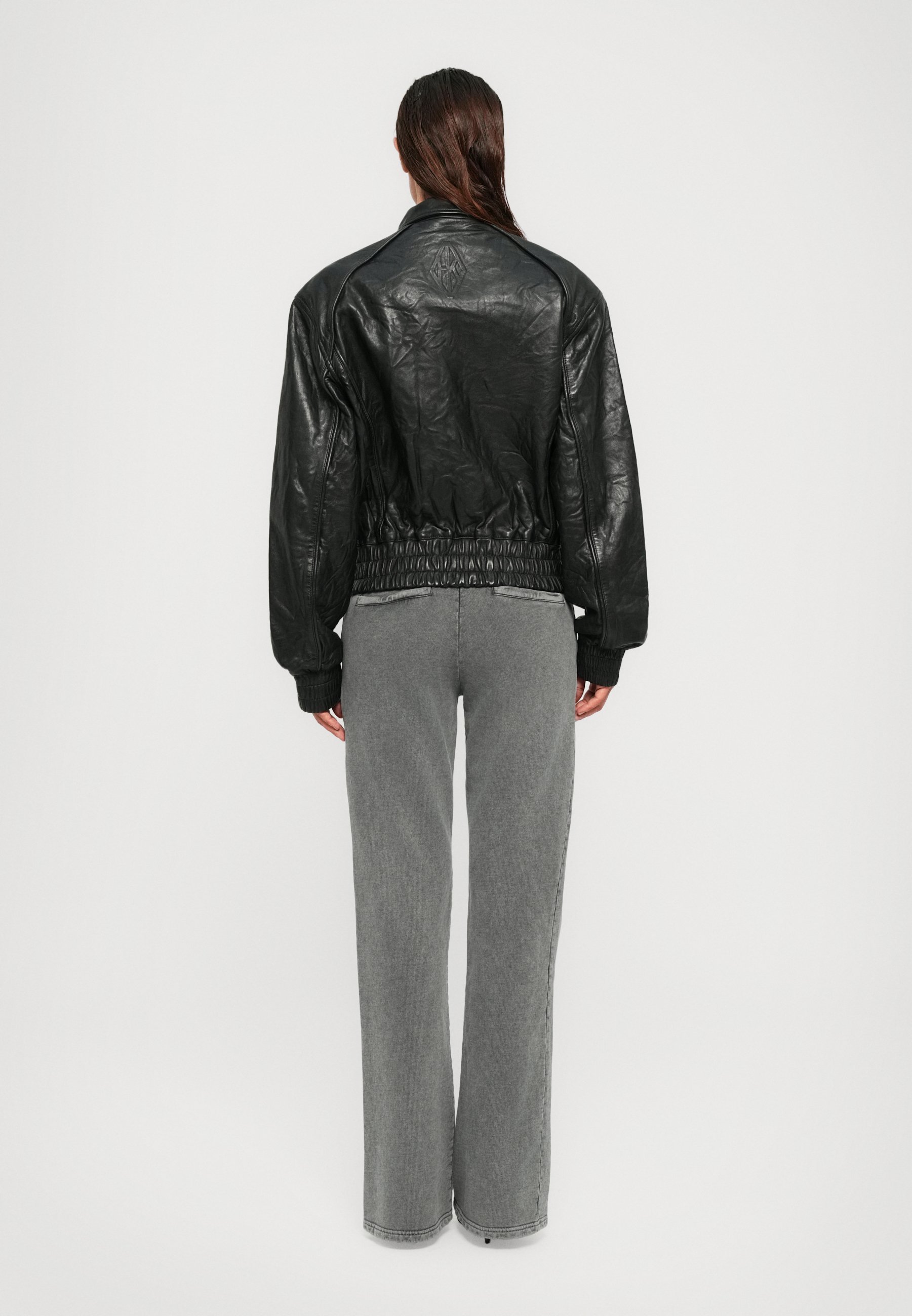 Han Kjøbenhavn CRUNCH BIKER JACKET - Giacca in pelle - nera